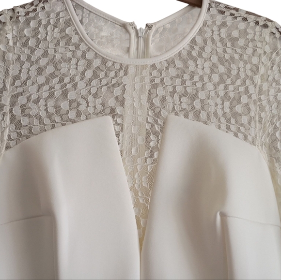 Calvin Klein Winter White Long Sleeve Dress Size 4 Petite - Picture 3 of 5